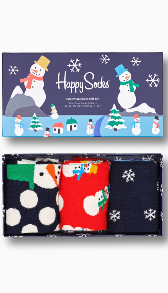 Coffret Happy Socks - Pack Snowman Socks Gift Set